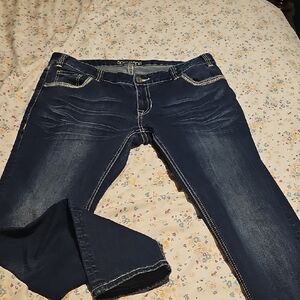 Posh Denim Women's Midnight Blue Skinny Jeans 33 Inch Waist